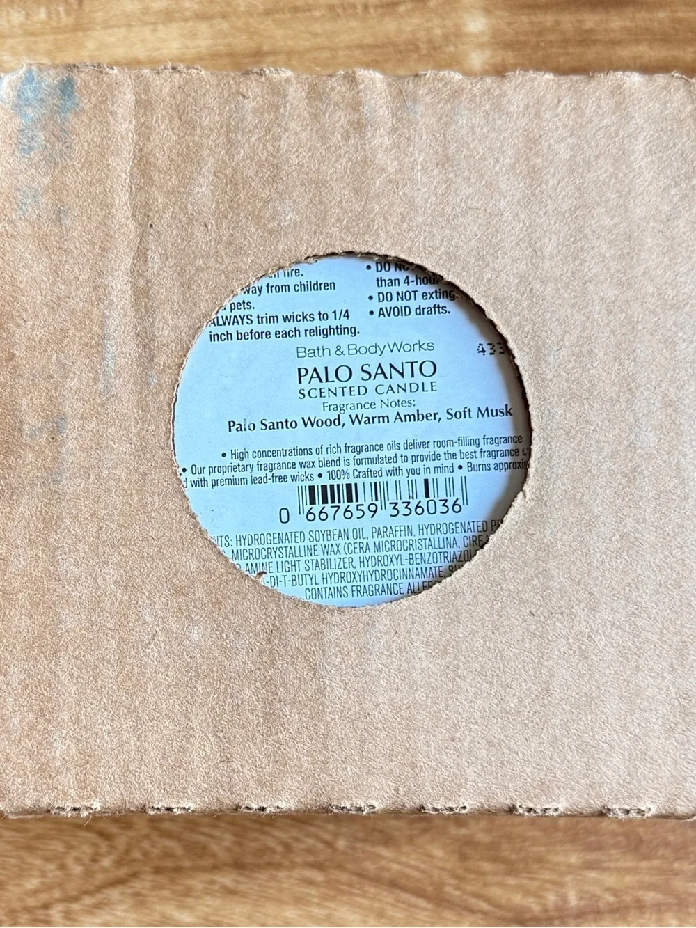 Bath & Body Works Palo Santo 3-Wick Candle New in Box 14.5 oz